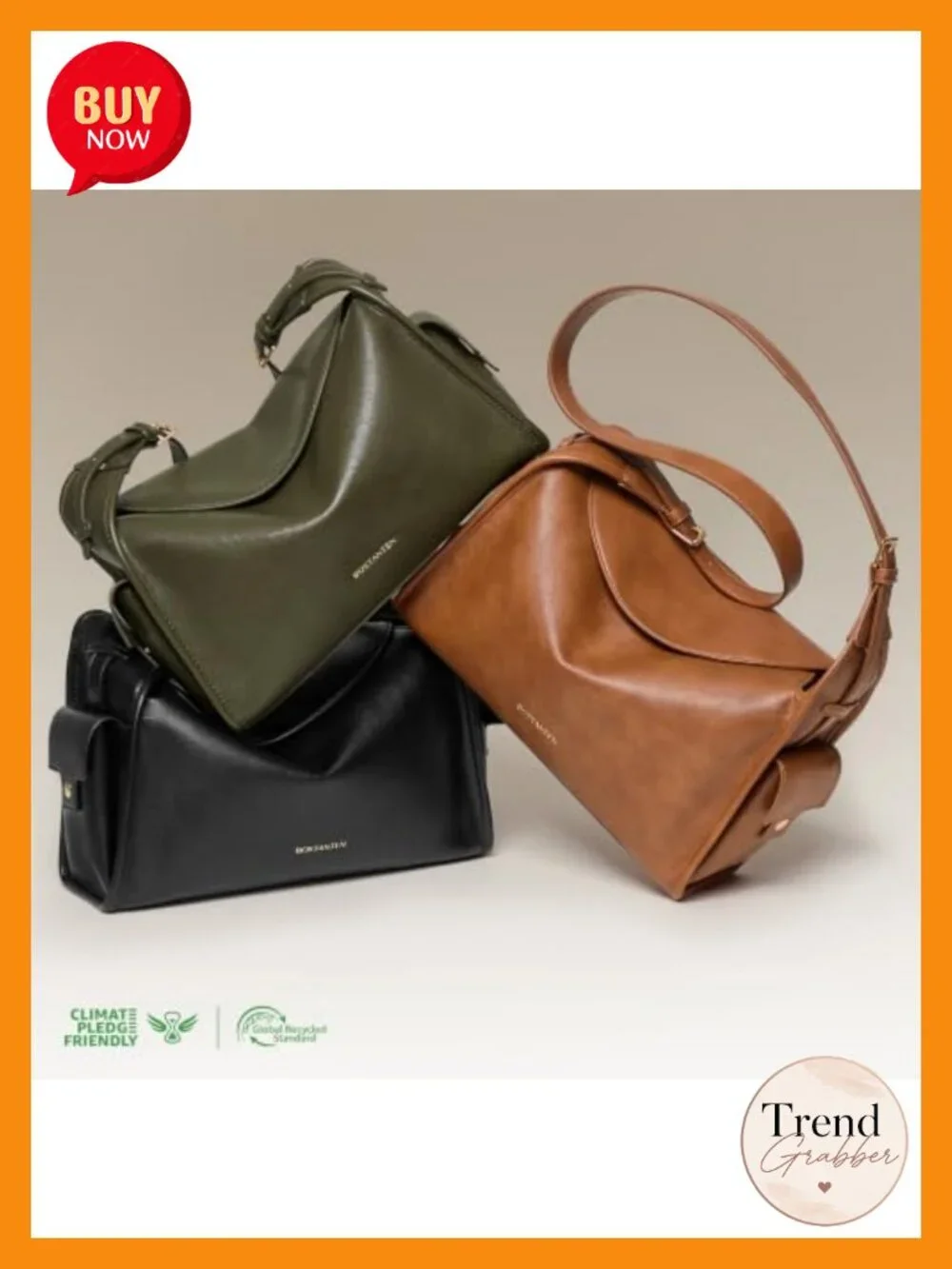 Vegan Leather Slouchy Hobo Shoulder Bag with Cargo Side Pockets